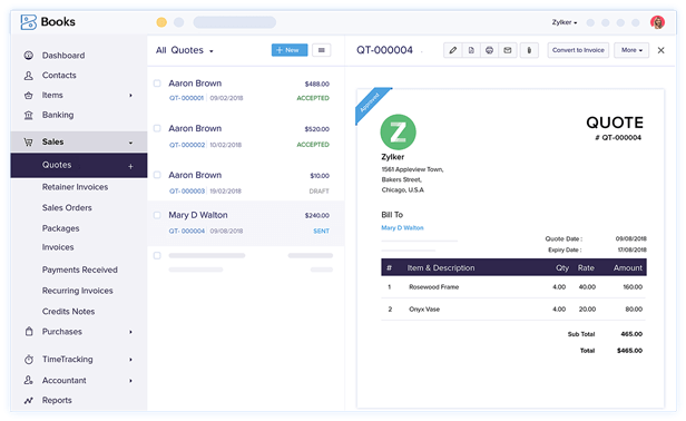 Create Quotes - Quote & Invoice Software | Zoho Books