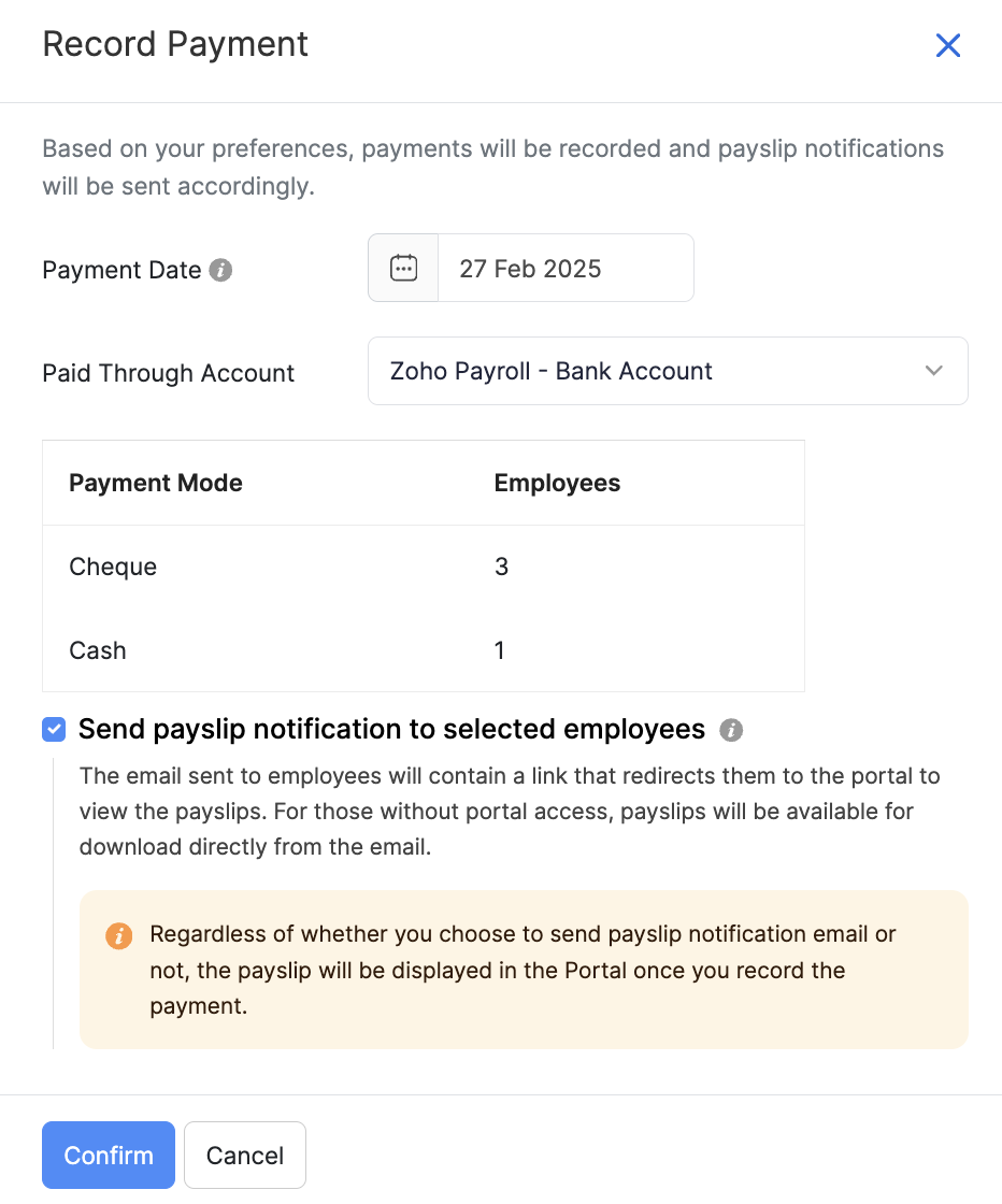 Create Pay Run