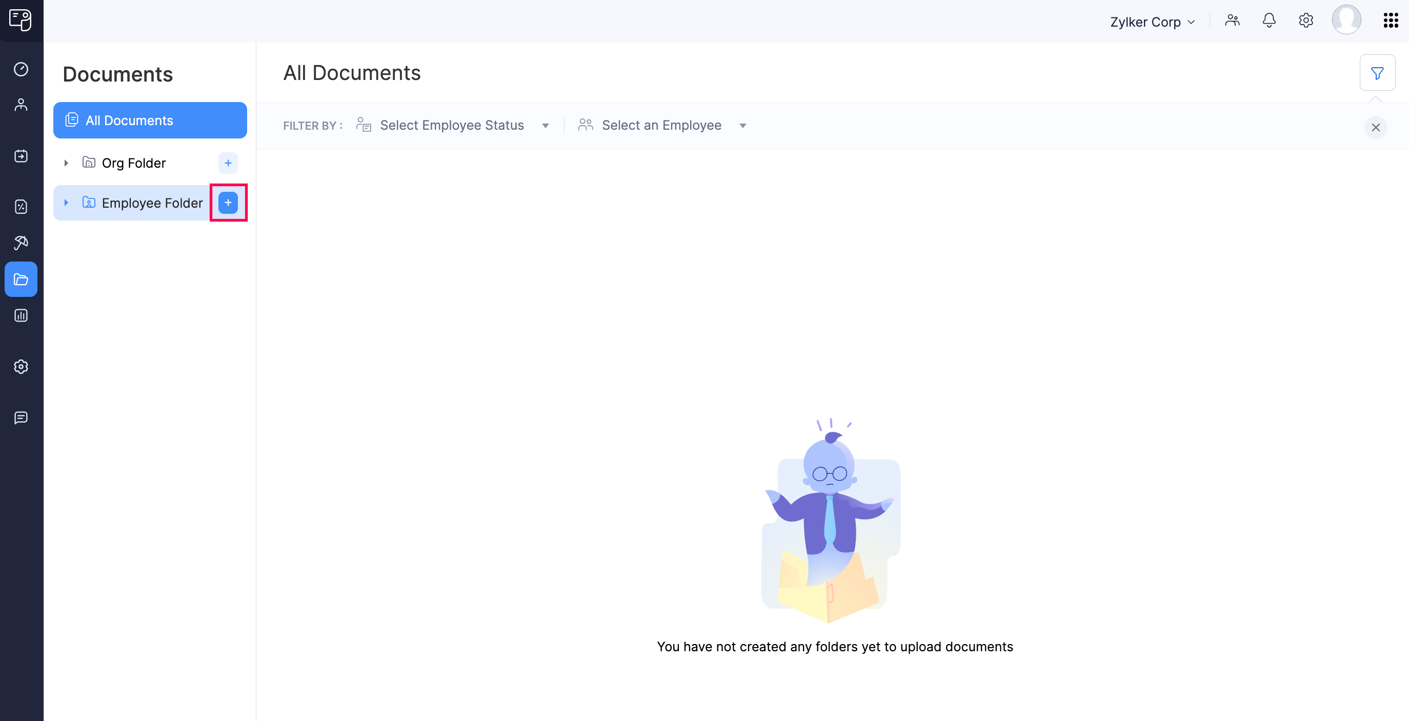 Create a New Employee Folder in the Documents Module
