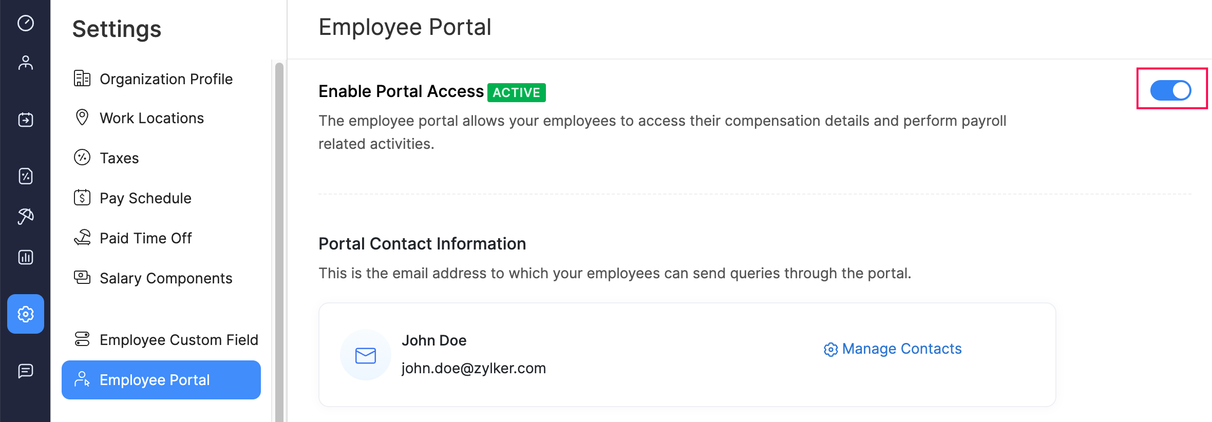 Disable Employee Portal for Your Organization