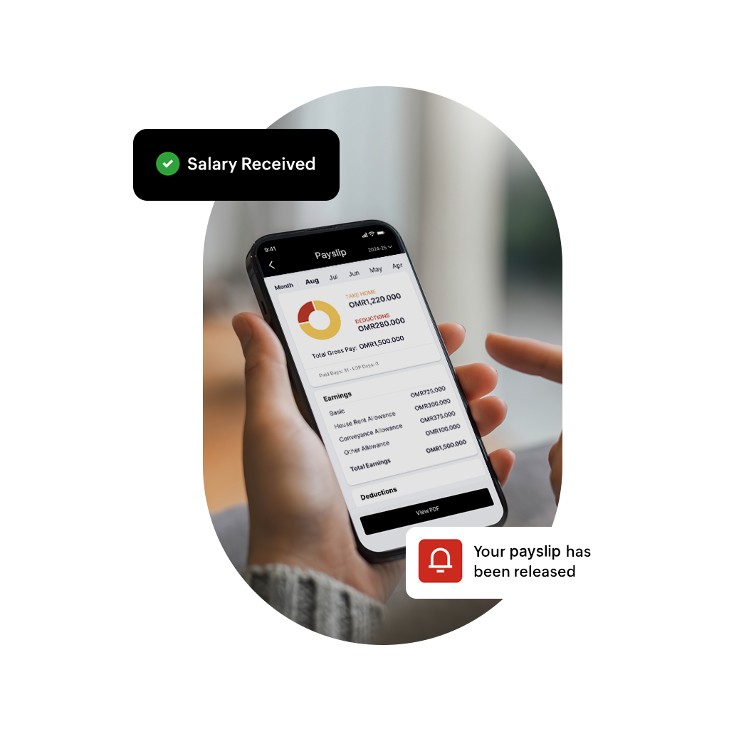 Delivery of payslips using Zoho Payroll Oman