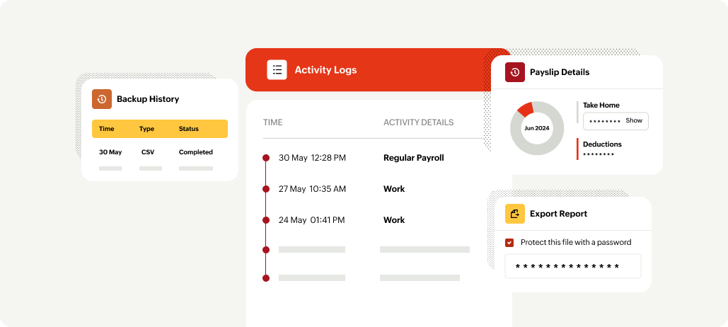 Privacy and security features in Zoho Payroll