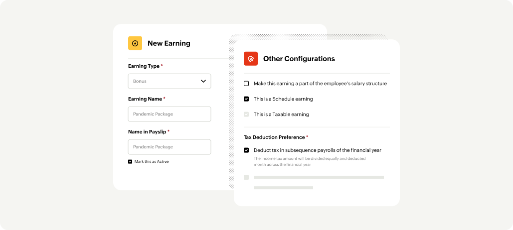 Salary configurations in Zoho Payroll