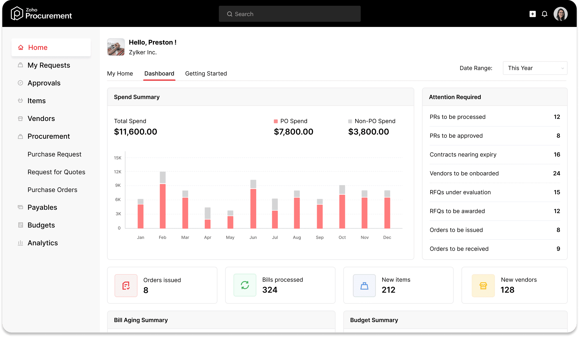 Procurement Dashboard