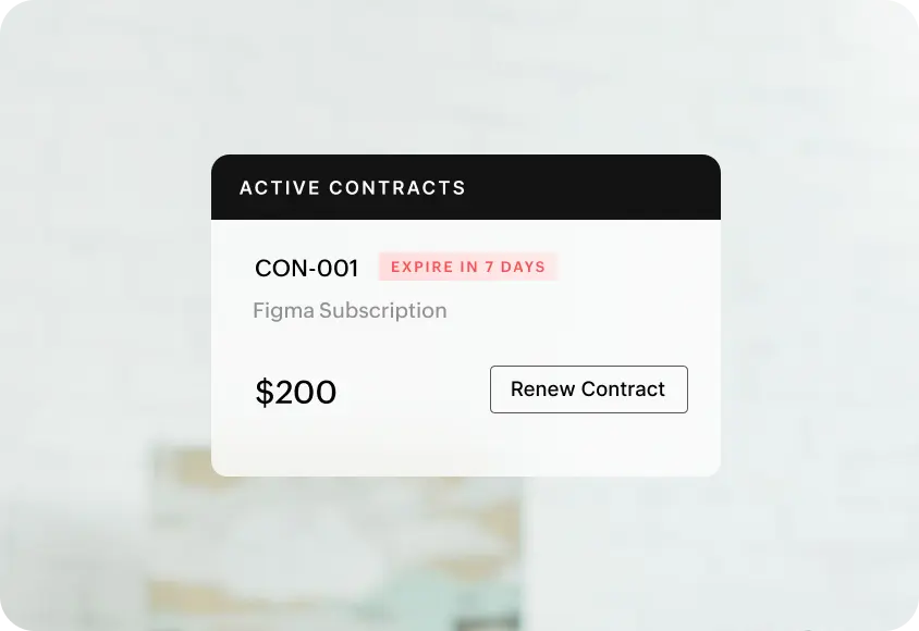 Contract renewal notification workflow in Zoho Procurement