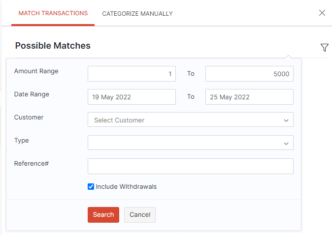 Filter Transactions