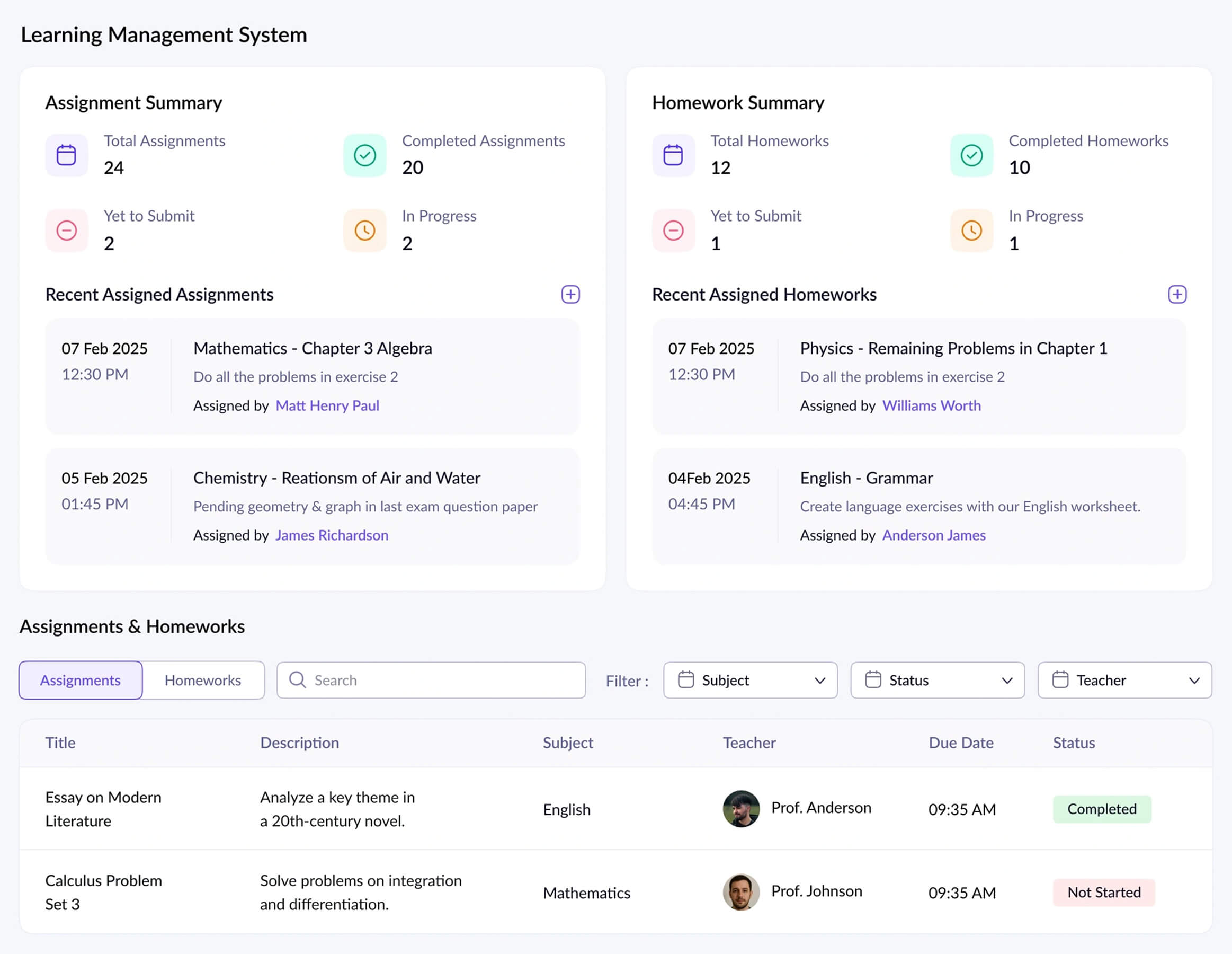 Learning management system