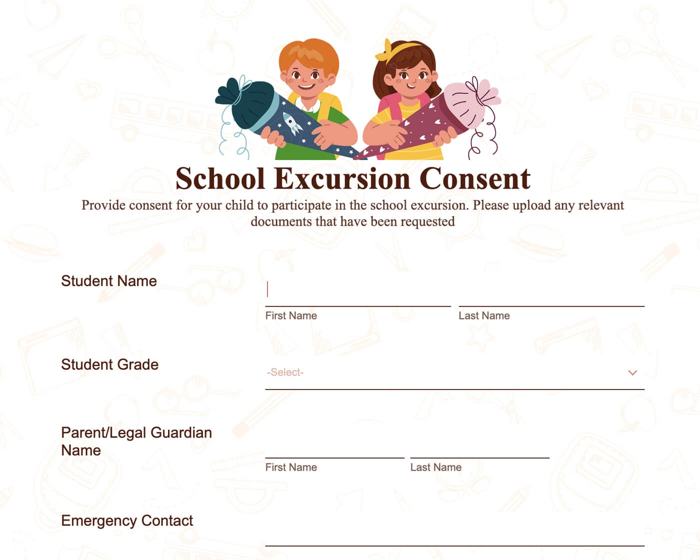 Education form templates