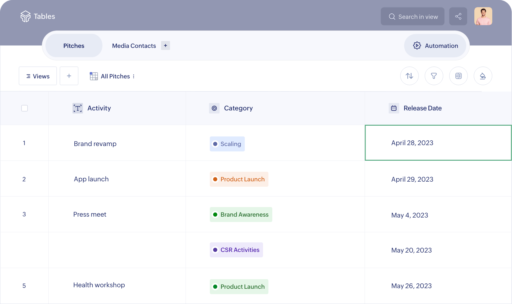 View changes as they happen