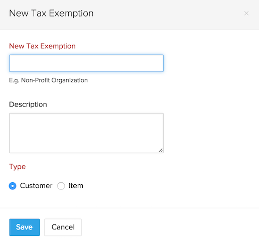 Add Tax Exemption