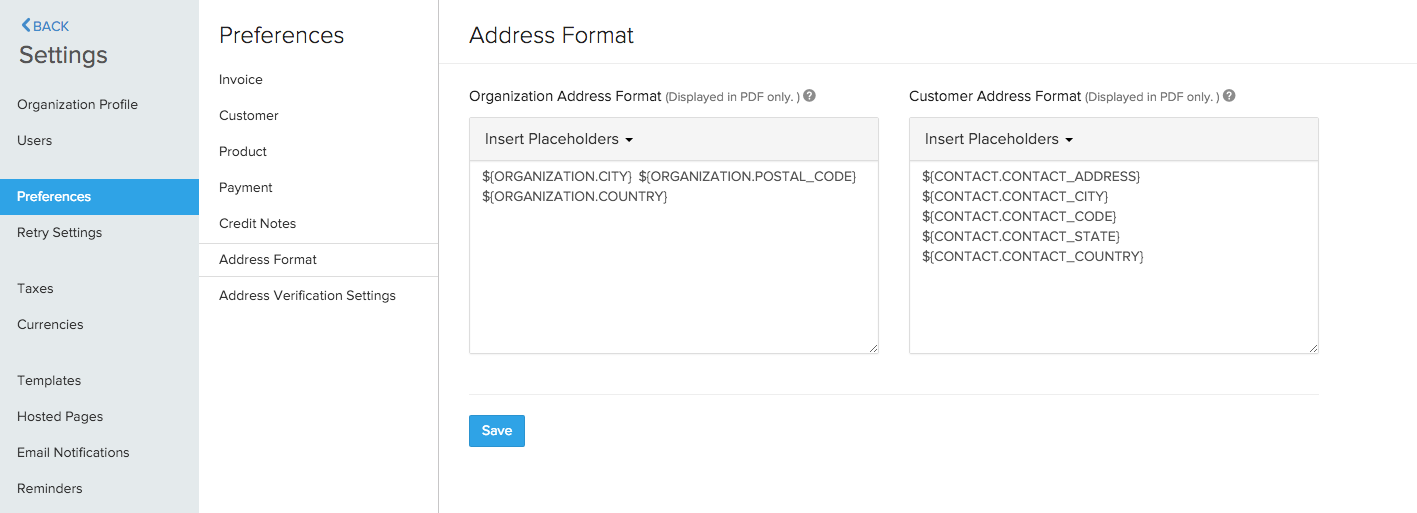Address Format