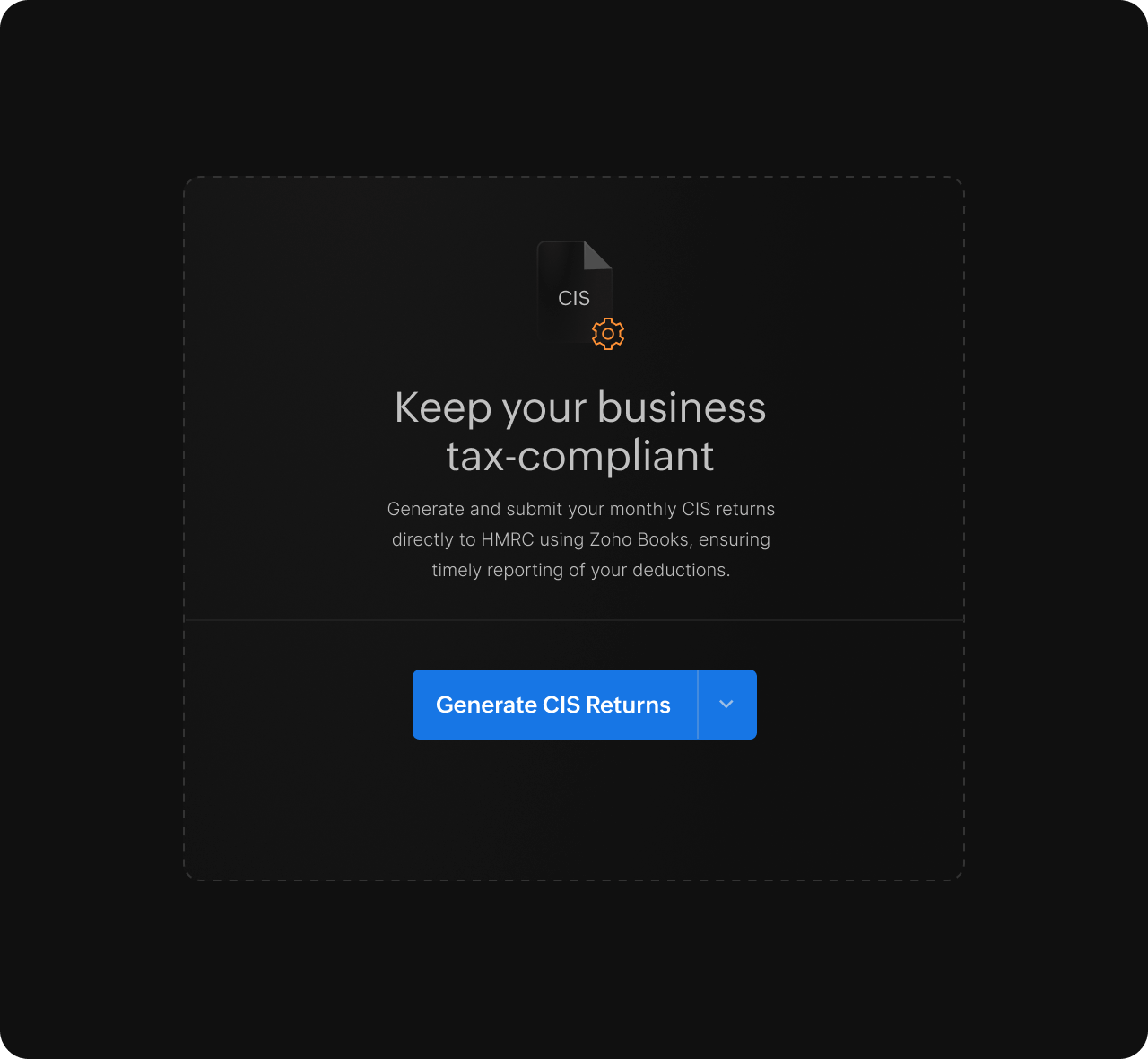 Generate CIS returns