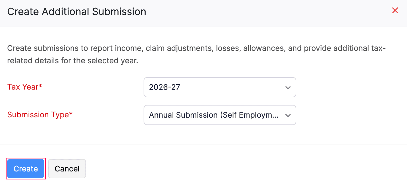 Create Annual Submission