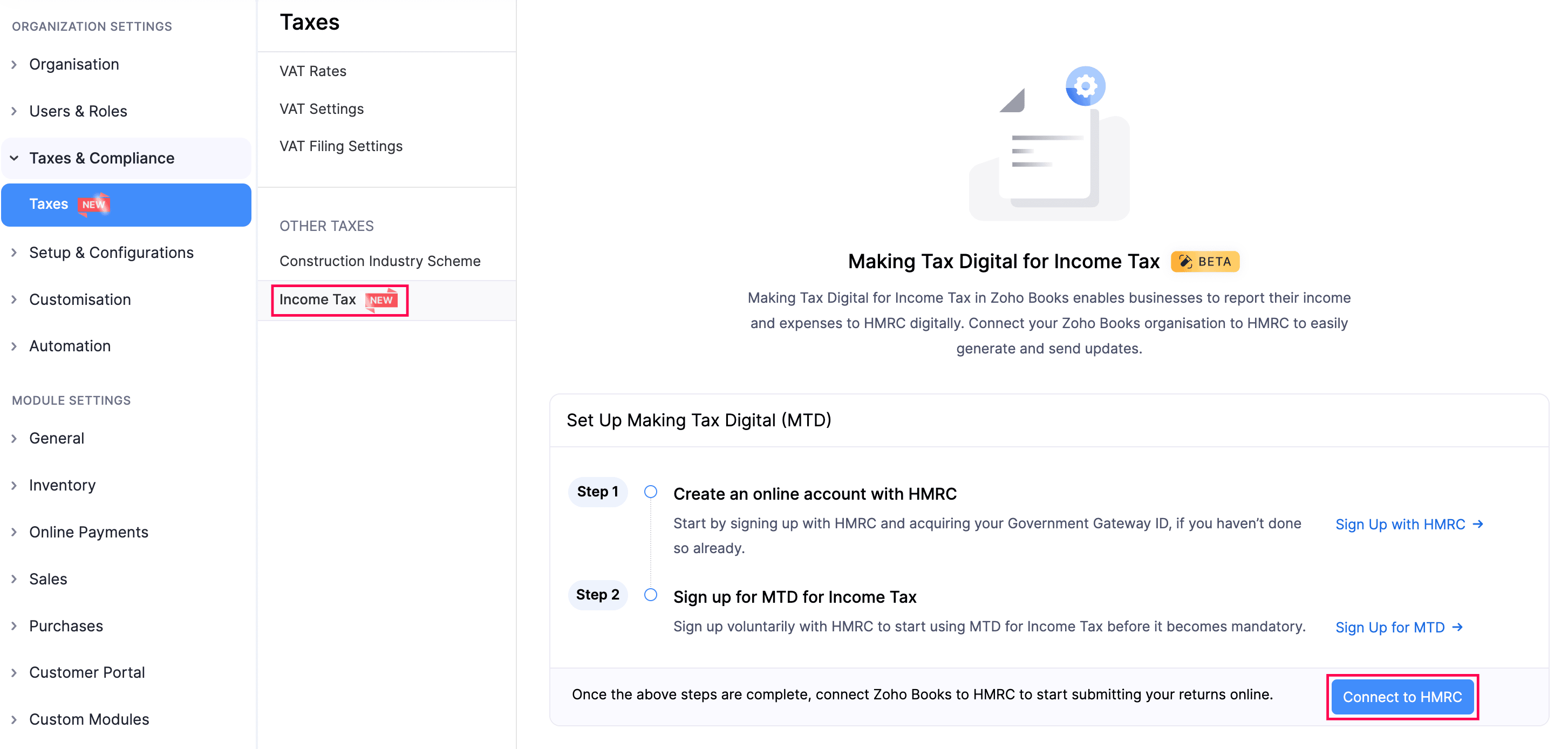 Connect to HMRC