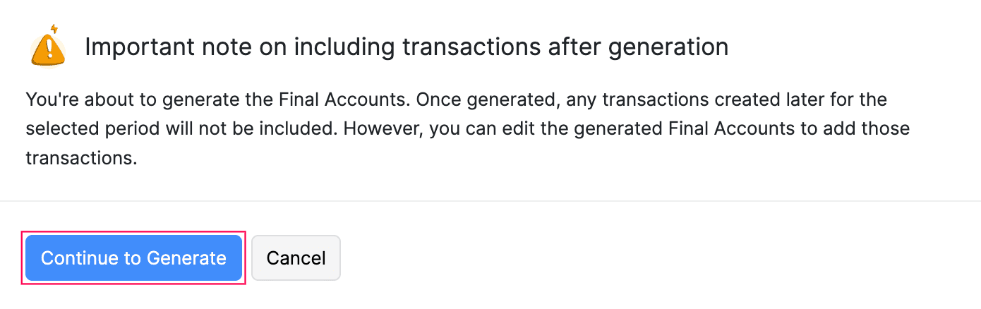 Continue To Generate