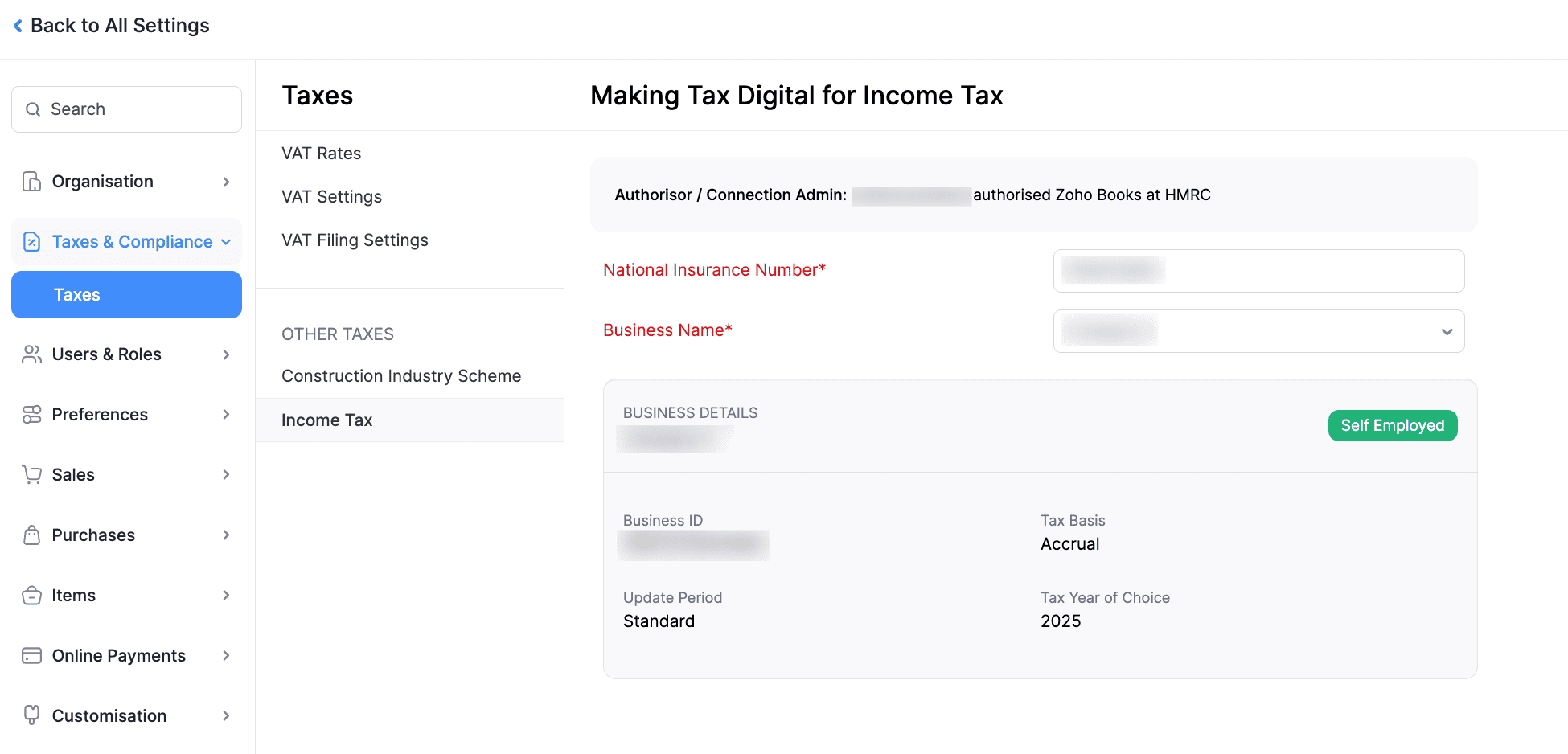 Admin's Business Name