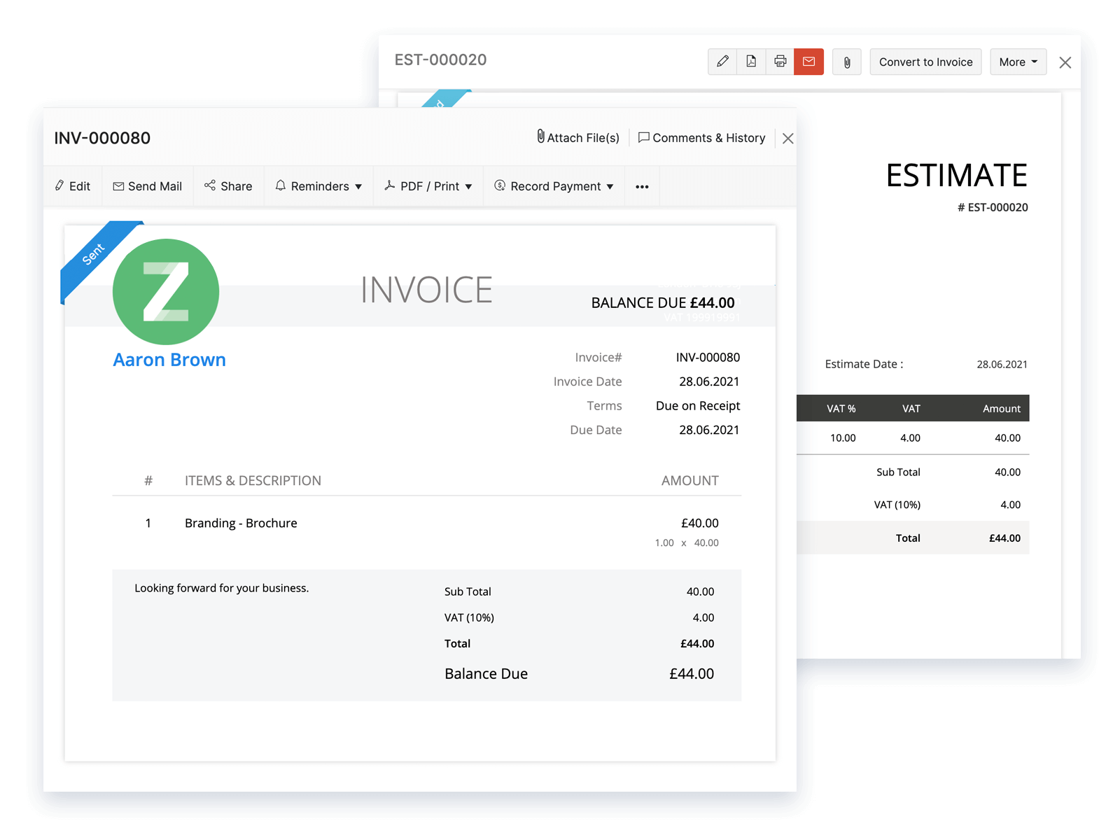 Manage Receivables - Small Business Accounting Software | Zoho Books