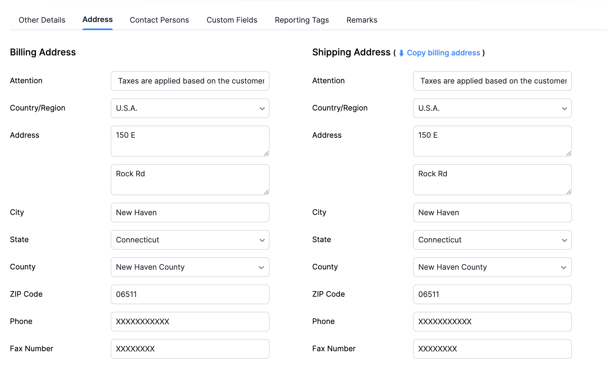 Address Details - Avalara