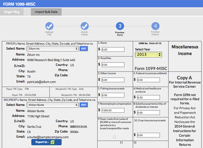 Form 1099 misc